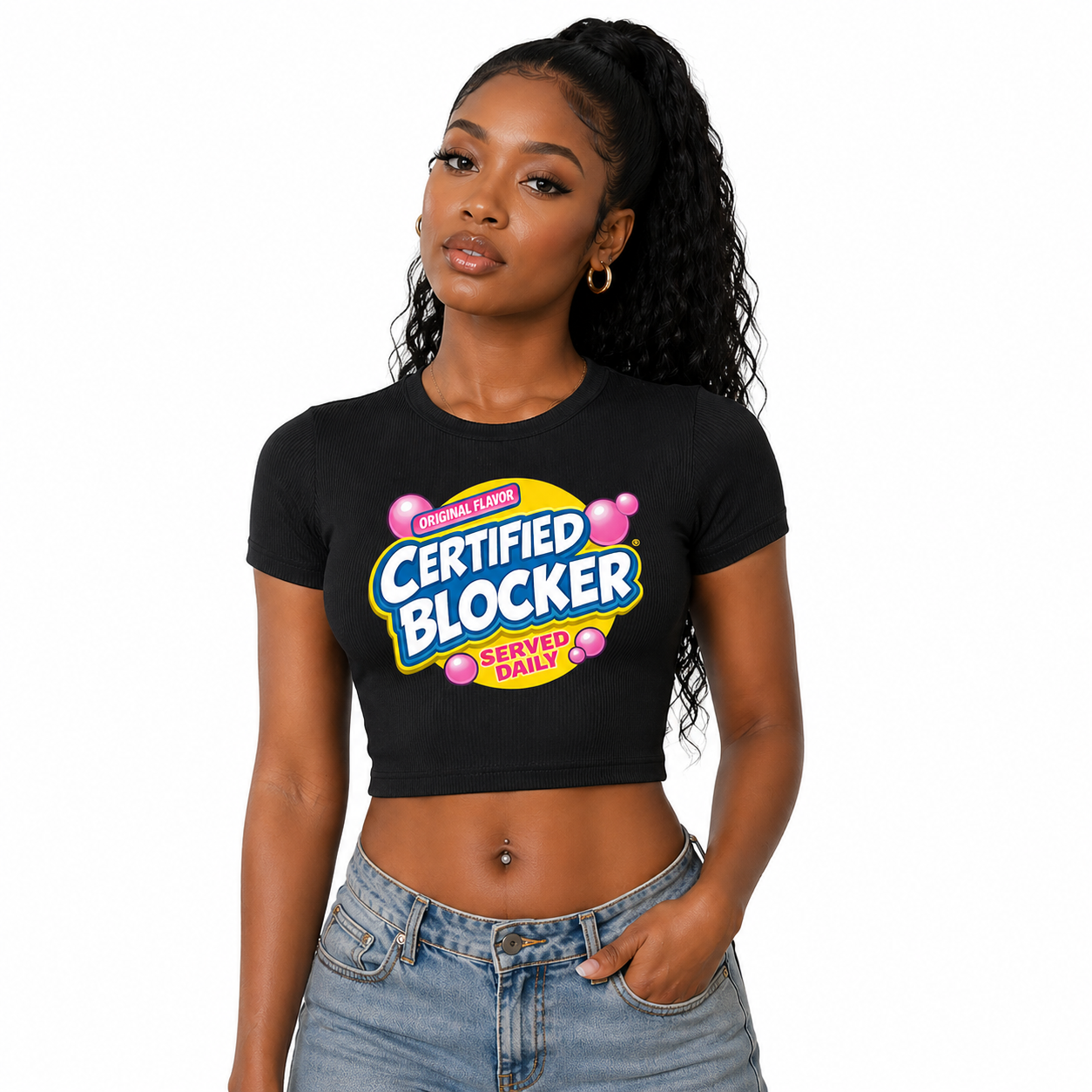 Certified Blocker Women’s Ribbed Crop Tee